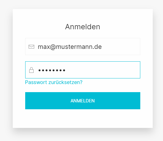 Login Schirm